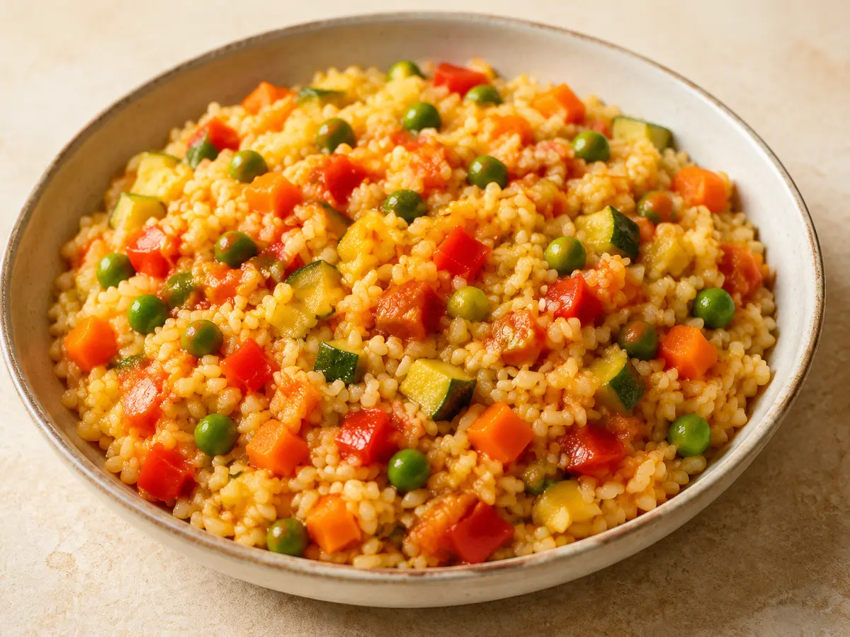 Imagen ilustrativa de la receta Arroz de verduras de la huerta
