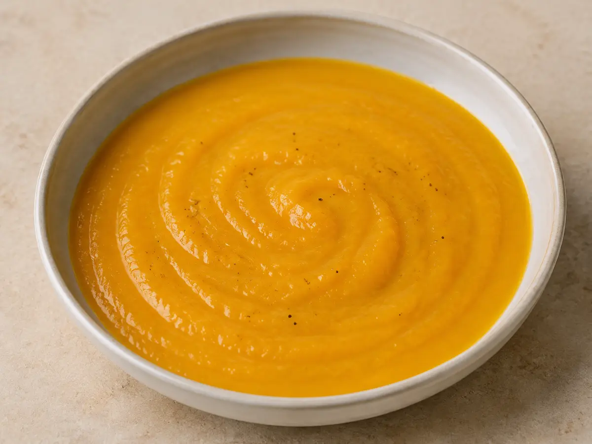 Imagen ilustrativa de la receta Crema de calabaza y zanahoria