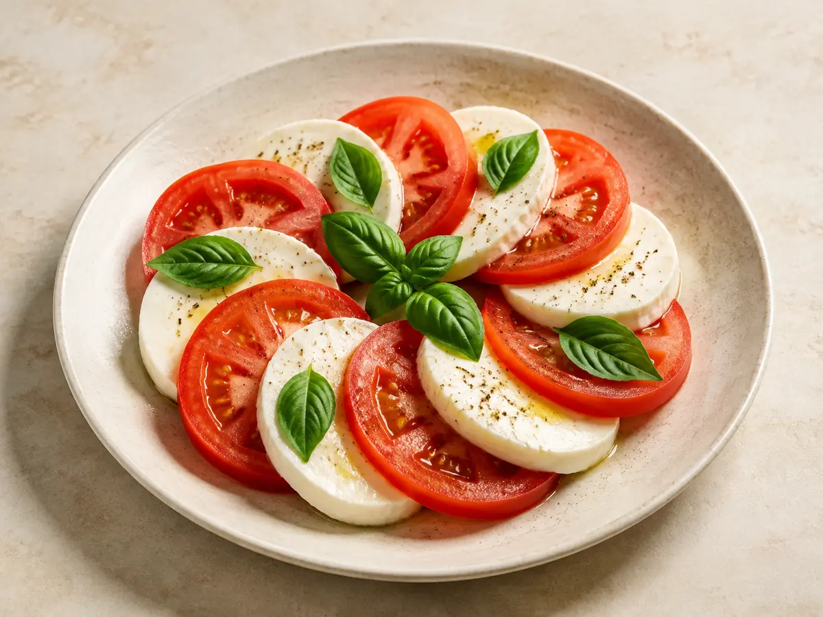 Imagen ilustrativa de la receta Ensalada de tomate y mozzarella