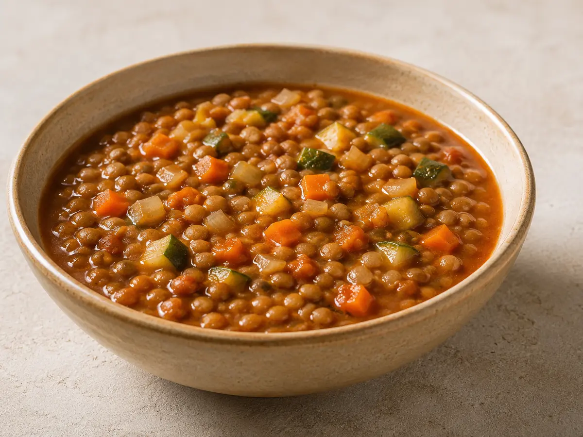 Imagen ilustrativa de la receta Lentejas estofadas con verduras