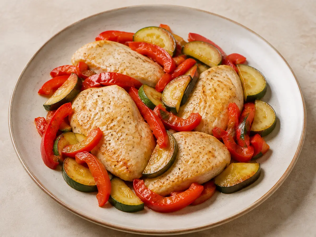Imagen ilustrativa de la receta Pechuga de pollo con brócoli