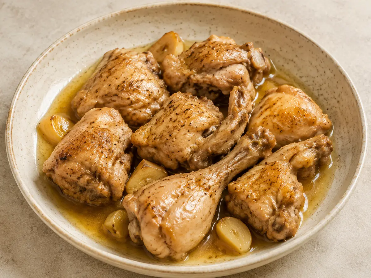 Imagen ilustrativa de la receta Pollo al ajillo