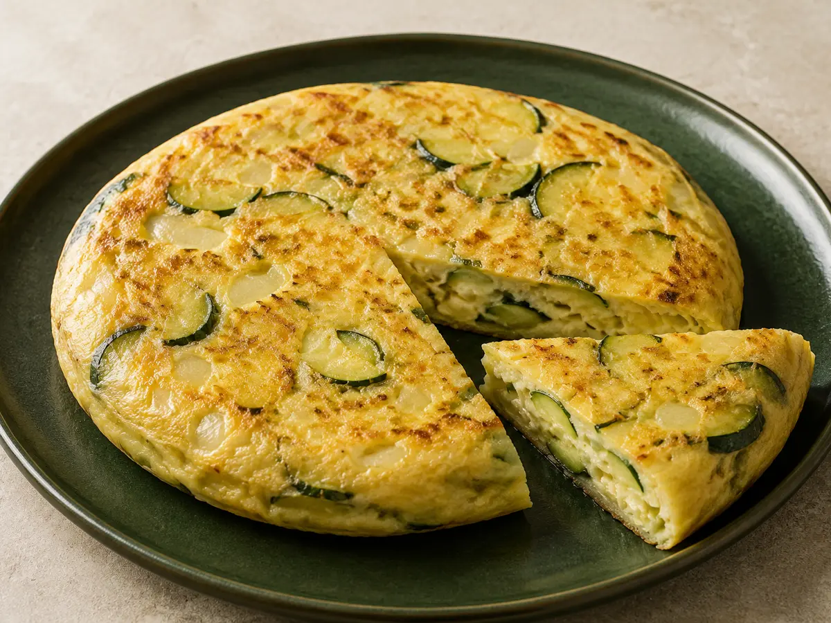 Imagen ilustrativa de la receta Tortilla de calabacín y queso